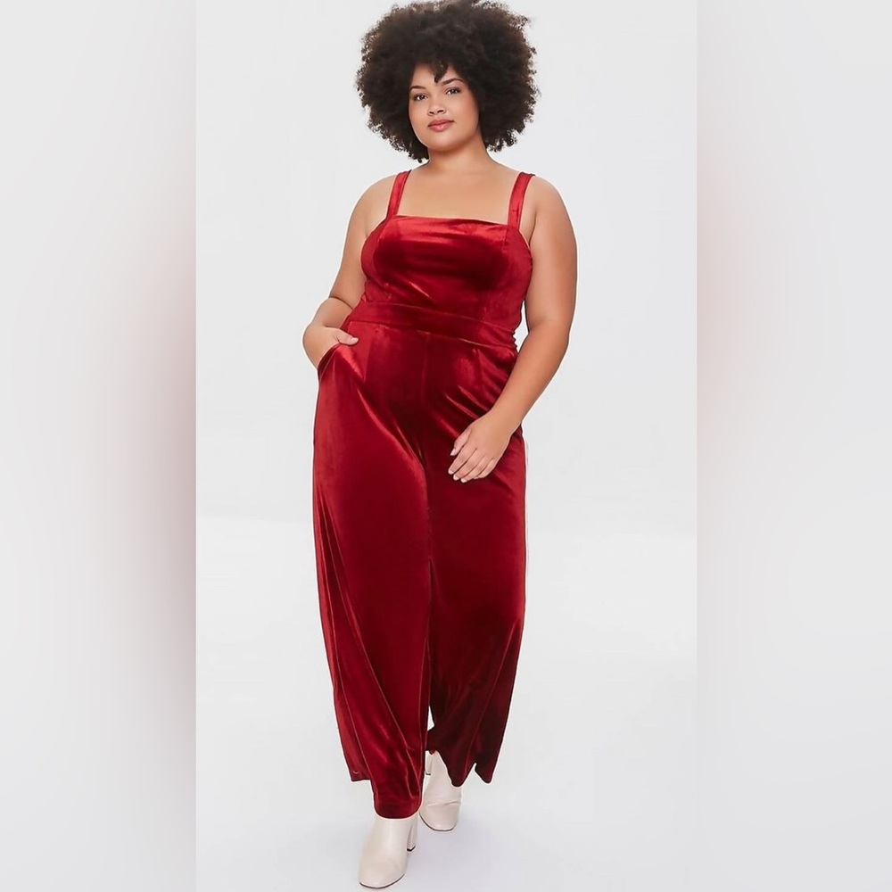 Forever 21 + velvet jumpsuit 3x worn once